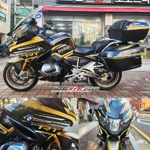 BMW R1200RT R1250RT Black Gold Style Motorcycle Sticker Wrapping Tuning Set