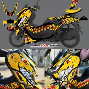 Nmax Tuning Decal Sticker nmax Motorcycle Decal Shark Yellow Style