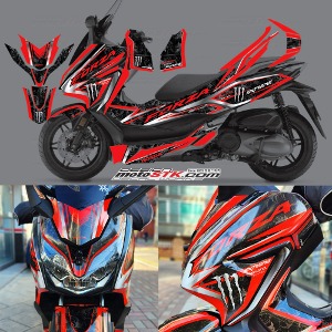 Honda Forza 300 350 Sticker Tuning Decal FORZA Monster Red Motorcycle Decal Set