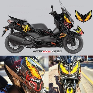 XMAX300 Decal Sticker Xmax Motorcycle Decal Tuning Set Venom Yellow