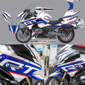 BMW R1200RT R1250RT Motorcycle Sticker Wrapping Tuning Set Blue White Style