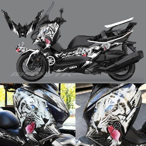 XMAX 125 250 300 400 motorcycle stickers decals Tiger White graphics set