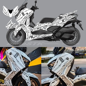 Yamaha xmax 300 Decal Sticker Xmax Motorcycle Decal Tuning Set Fighter White Style
