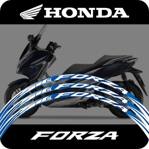 Forza 350 Forza 300 Tuning Wheelline Wheel Sticker Blue