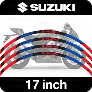 Suzuki GSXR 17-inch Tuning Wheel Line Wheel Sticker Blue Red