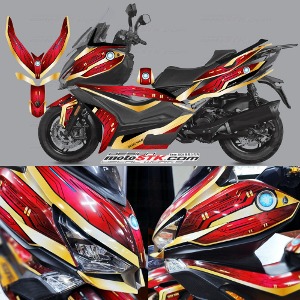 Kimko Exciting 400s Tuning Decal Sticker Motorcycle Decal Iron Man Set